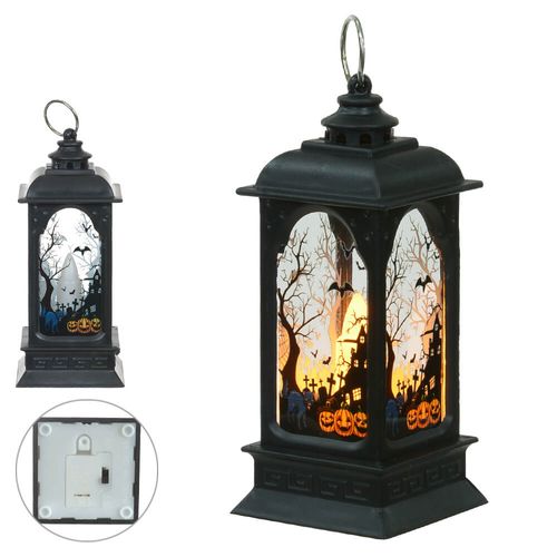 Enfeite Halloween Lanterna Preta 12,5cm (49203001) Flor Arte