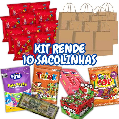 Kit Guloseimas 10 Sacolinhas Surpresa