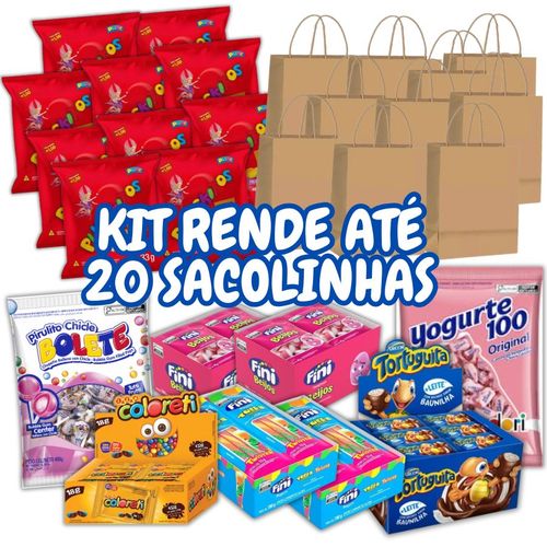 Kit Guloseimas 20 Sacolinhas Surpresa