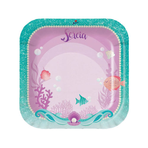 Prato 18 Cm Sereia C/ 8 Un Junco
