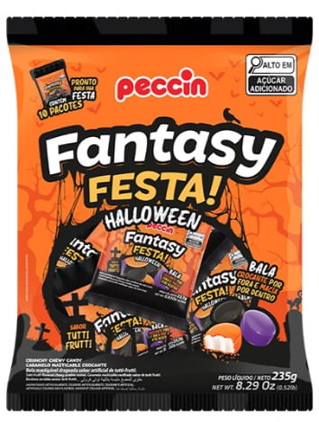 Bala Fantasy Festa Halloween C/ 10 Un 235 Gr Peccin