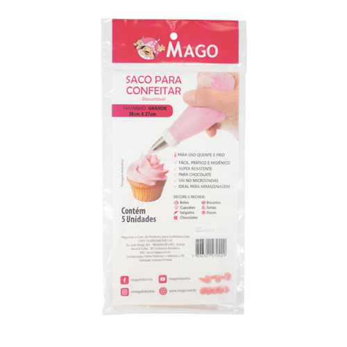 Saco Confeiteiro Descartavel C/5 Un Mago