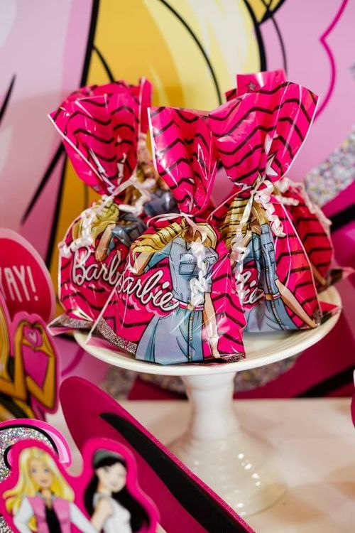 Sacola Plast. Barbie C/ 8 Un Festcolor