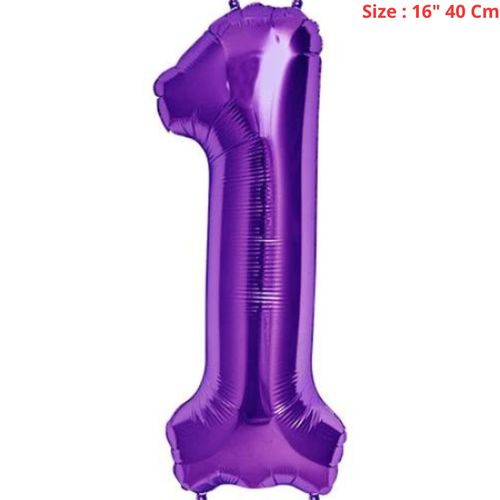 Balao Numero Metalizado 40cm Violeta