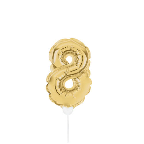 Mini Balão Met. C/ Vareta Dourado N°8 19 Cm (29002740) Sempertex