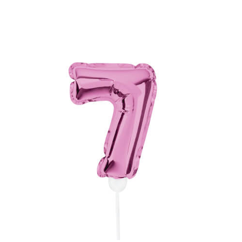 Mini Balão Met. C/ Vareta Rosa N°7 19 Cm (29002759) Sempertex