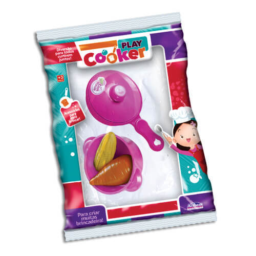 Brinquedo 2 Panelas + 2 Legumes (7783) Altimar Brinquedos