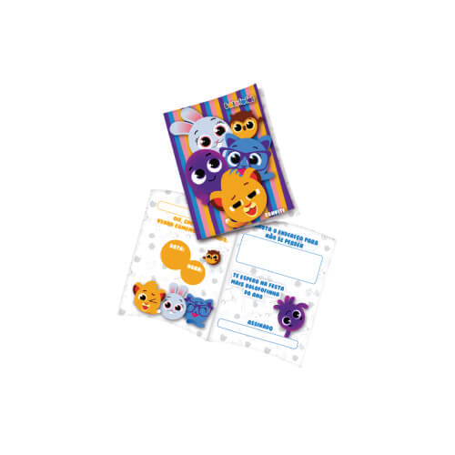 Convite Bolofofos C/ 08 Un Festcolor