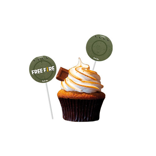 Bandeirinha Para Docinhos Free Fire C/ 08 Un Festcolor
