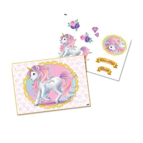 Quadros Decorativos Unicornio C/ 4 Un Festcolor