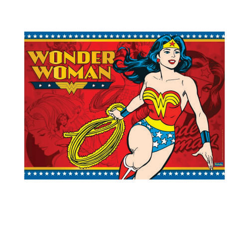 Tnt Estampado Mulher Maravilha Painel 1,4x1 Mt Festcolor