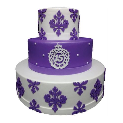 Bolo Cenográfico 15 Anos Lilas (19116ll) Cia Do E. V. A