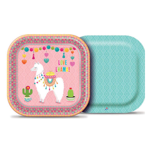 Prato 18 Cm Lhama C/ 8 Un Junco