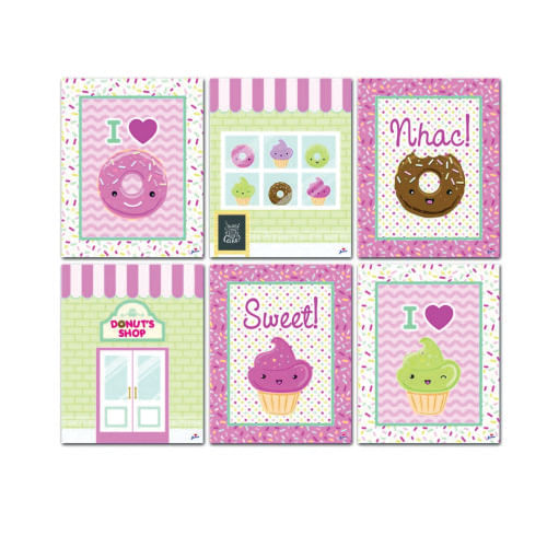 Quadrinhos Divertidos Donuts C/ 6 Un Junco