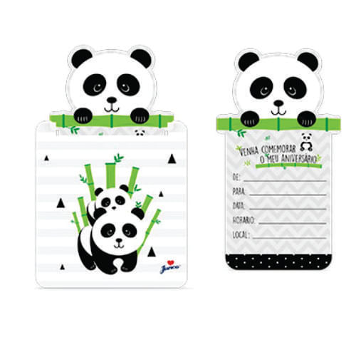 Convite Panda C/ 8 Un Junco
