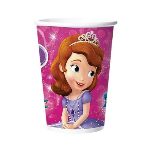 Copo Descartavél Papel 180 Ml Princesa Sofia C/ 8 Un Regina