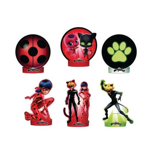 Decoração De Mesa Ladybug C/ 8 Un Regina