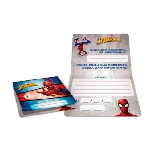 Convite Pequeno Spider Man Animação C/ 8 Un Regina