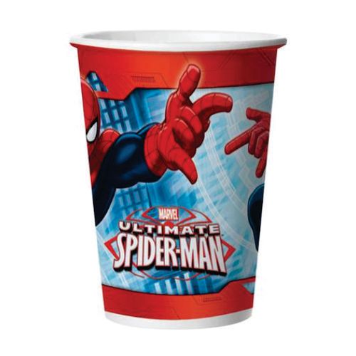 Copo Descartavél Papel 330 Ml Ultimate Spider Man C/8 Un Regina