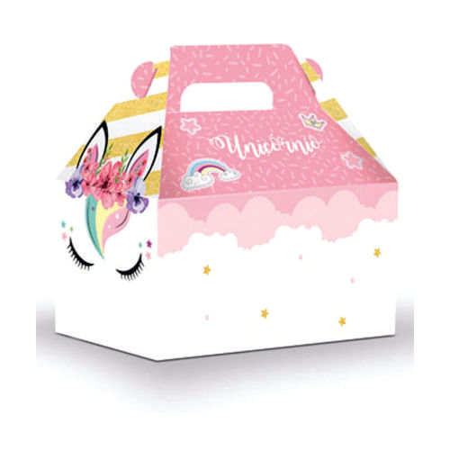 Caixa Surpresa Maleta Unicornio C/ 8 Un Junco