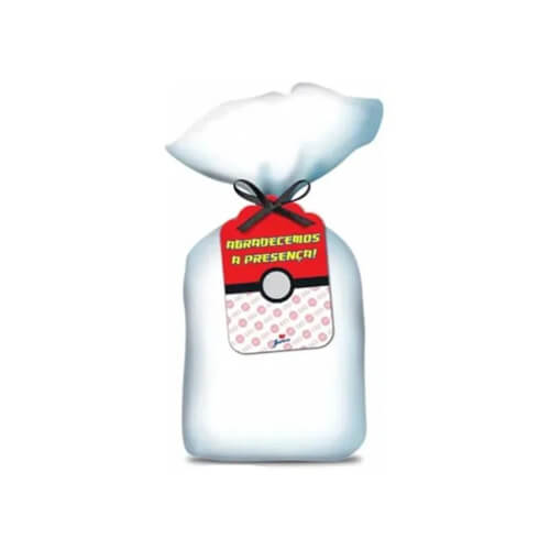 Sacola Plast. Pocket Monsters C/ 8 Un Junco