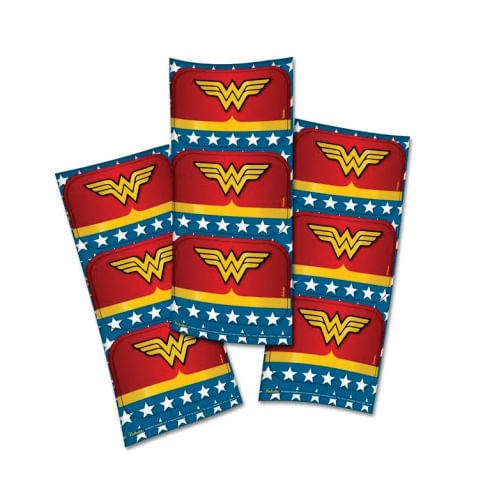 Adesivo Retangular Mulher Maravilha C/ 12 Un Festcolor