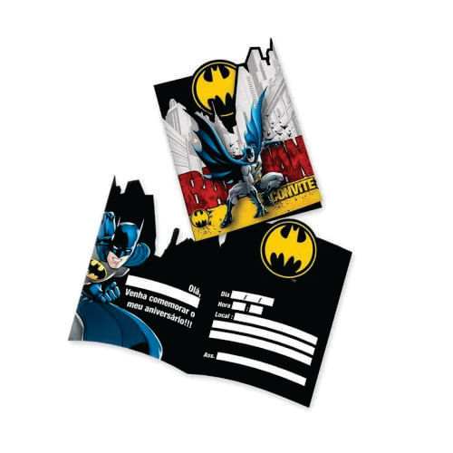 Convite Batman 2016 C/ 8 Un Festcolor