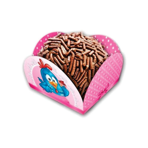 Porta Forminha Galinha Pintadinha L. Rosa C/ 40 Un Festcolor