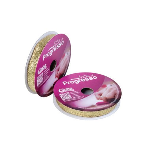 Fita Metalizada M058-009 Dourado Cor 203 10 M Progresso