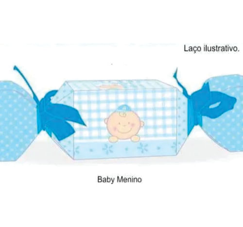 Caixa Bombom Baby Menino C/ 10 Toys