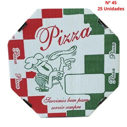 Embalagem Oitavada P/Pizza C/25 Porto Feliz
