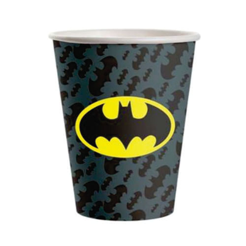 Copo Descartavél Papel 200 Ml Batman Geek C/ 8 Un Festcolor