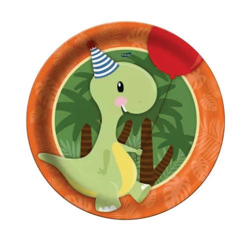 Prato Redondo Dino Baby C/ 8 Un Festcolor
