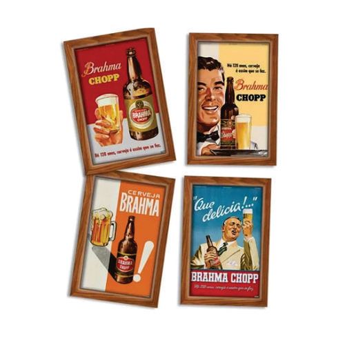 Quadros Decorativos Brahma C/ 4 Un Festcolor