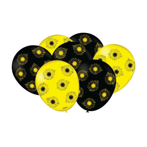 Balão Especial Girassol C/ 25 Un Festcolor