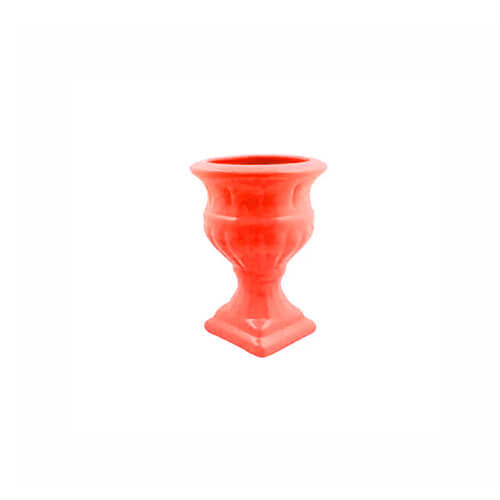 Vaso Grego Pequeno Vermelho Ceramica A19 X L13 Cm (5968) Elaine
