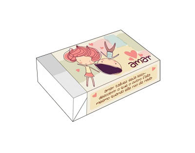 Caixa Divertida P/ 6 Doces Amar É (508) C/ 10 Un Erika