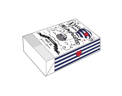 Caixa Divertida P/ 6 Doces Amarei Você (991) C/ 10 Un Erika