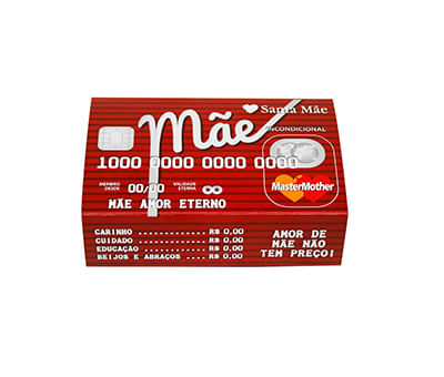 Caixa Divertida P/ 6 Doces Mãe Cartão (454) C/ 10 Un Erika