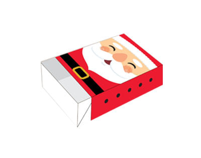 Caixa Divertida P/ 6 Doces Natal Papai Noel (723) C/ 10 Un Erika