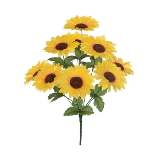Buquê Girassol C/ 9 Amarelo 38cm (85875-001) Flor Arte
