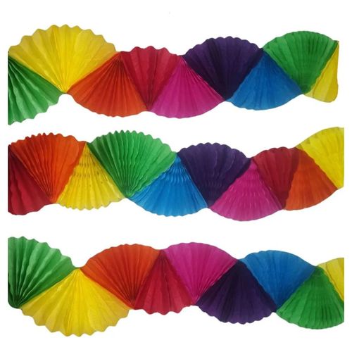 Leque De Ondas Junino 2,5m Colorido