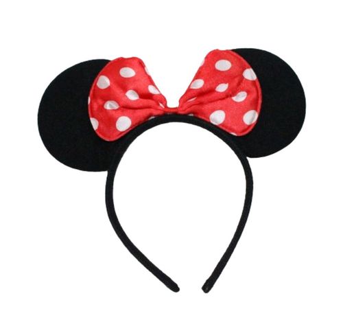 Tiara De Eva Orelha Laço Vermelho