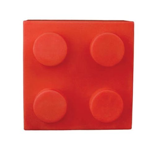 Luminária Tomada Bloco Vermelho 20 Cm (1374) Usare