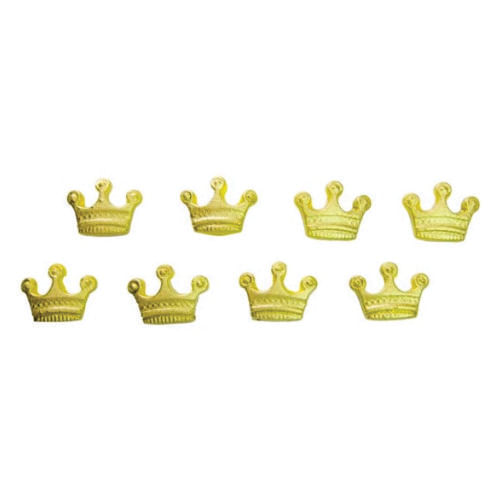 Biscuit Comestivel Coroa De Princesa Dourada C/ 8 Un (423) Jady