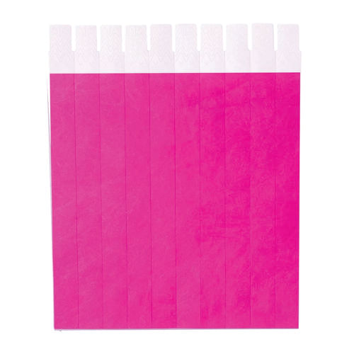 Pulseira De Eventos/Identificação Pink Fluor C/ 40 Un Popper
