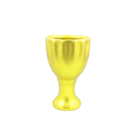Vaso Mexico Pequeno Amarelo Ceramica A23 X C13 Cm (3029) Elaine