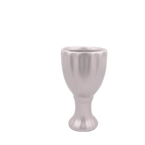 Vaso Mexico Grande Branco Ceramica A26 X L14 Cm (3028) Elaine
