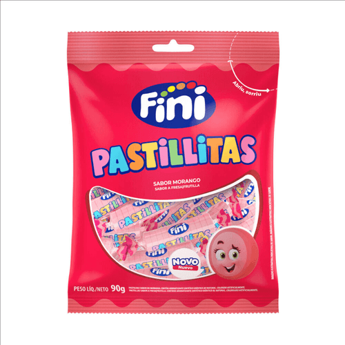 Pastillitas Mini 12 Morango 90gr Fini