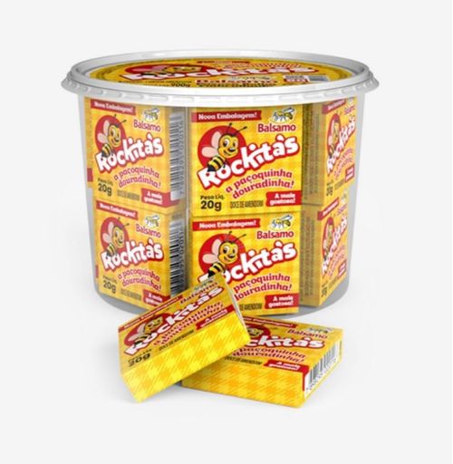 Paçoca Quadrada Embalada Pote 1 Kg C/ 50 Un Balsamo Alimentos